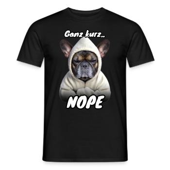Französische Bulldogge Spruch Ganz kurz - Männer T-Shirt - Schwarz - Vorne - AI Model Male 178 light (178cm)