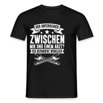 Automechaniker Kfz Techniker Fahrzeugreparatur - Männer T-Shirt - Schwarz - Vorne - AI Model Male 178 light (178cm)