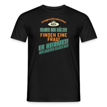 JGA Team - Brauer und Mälzer - petrol strong - Männer T-Shirt - Schwarz - Vorne - AI Model Male 178 light (178cm)