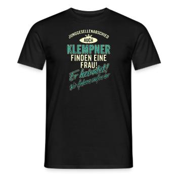 JGA Team - Klempner - Version Auch - petrol - - Männer T-Shirt - Schwarz - Vorne - AI Model Male 178 light (178cm)