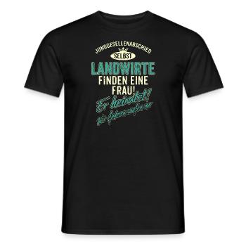 JGA Team - Landwirt - finden eine Frau - heiratet - Männer T-Shirt - Schwarz - Vorne - AI Model Male 178 light (178cm)
