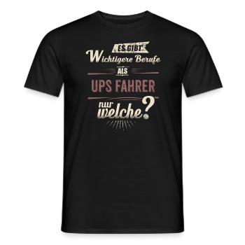 Wichtigere Berufe als - UPS Fahrer - rot retro - - T-shirt homme - noir - Devant - AI Model Male 178 light (178cm)