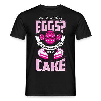 Eggs In A Cake - Baking - EN - Männer T-Shirt - Schwarz - Vorne - AI Model Male 178 light (178cm)
