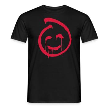 Red John smiley symbol - Men's T-Shirt - black - Front - AI Model Male 178 light (178cm)