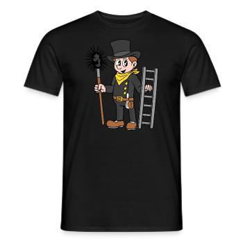 schoorsteenveger - Heren T-shirt - zwart - Voor - AI Model Male 178 light (178cm)