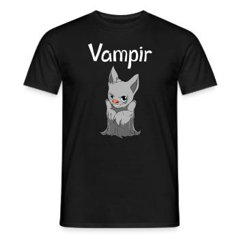 Vampire bat Halloween Gothic - Men's T-Shirt - black - Front - AI Model Male 178 light (178cm)