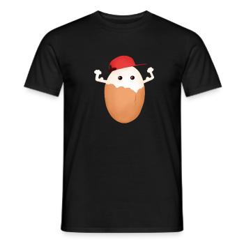Fitness oeuf sport cadeaux protéine - T-shirt homme - noir - Devant - AI Model Male 178 light (178cm)