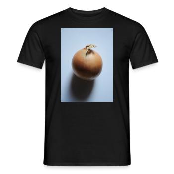 Zwiebel - Männer T-Shirt - Schwarz - Vorne - AI Model Male 178 light (178cm)
