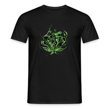Thc chanvre cannabis aux champignons psychédéliques verts - T-shirt homme - noir - Devant - AI Model Male 178 light (178cm)