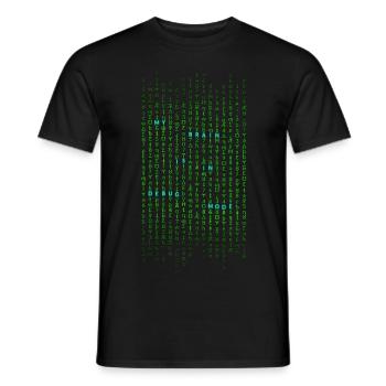 Mon cerveau est en mode débogage - T-shirt homme - noir - Devant - AI Model Male 178 light (178cm)