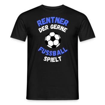 Rentner spielt Fußball Geschenk Opa Sport - Männer T-Shirt - Schwarz - Vorne - AI Model Male 178 light (178cm)
