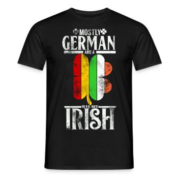 German Irish St Patrick's Day Gift Flag - Men's T-Shirt - black - Front - AI Model Male 178 light (178cm)