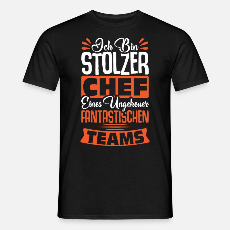 Stolzer Chef Chef Mann Abteilungsleiter Teamchef - Männer T-Shirt - Schwarz