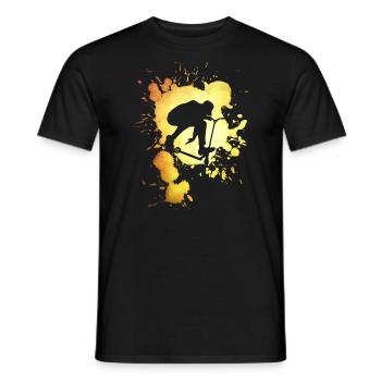 Roller rider splash Logo - Männer T-Shirt - Schwarz - Vorne - AI Model Male 178 light (178cm)