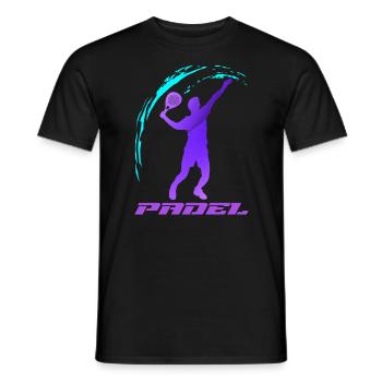 Padel | - Männer T-Shirt - Schwarz - Vorne - AI Model Male 178 light (178cm)