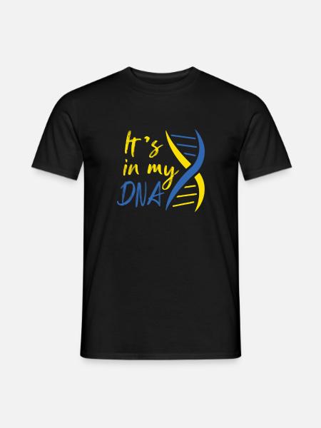 Es ist in meiner DNA Ukraine Vintage ukrainische Flagge - Männer T-Shirt - Schwarz