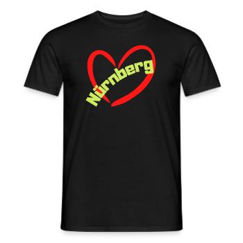 Ich liebe Nürnberg - Männer T-Shirt - Schwarz - Vorne - AI Model Male 178 light (178cm)