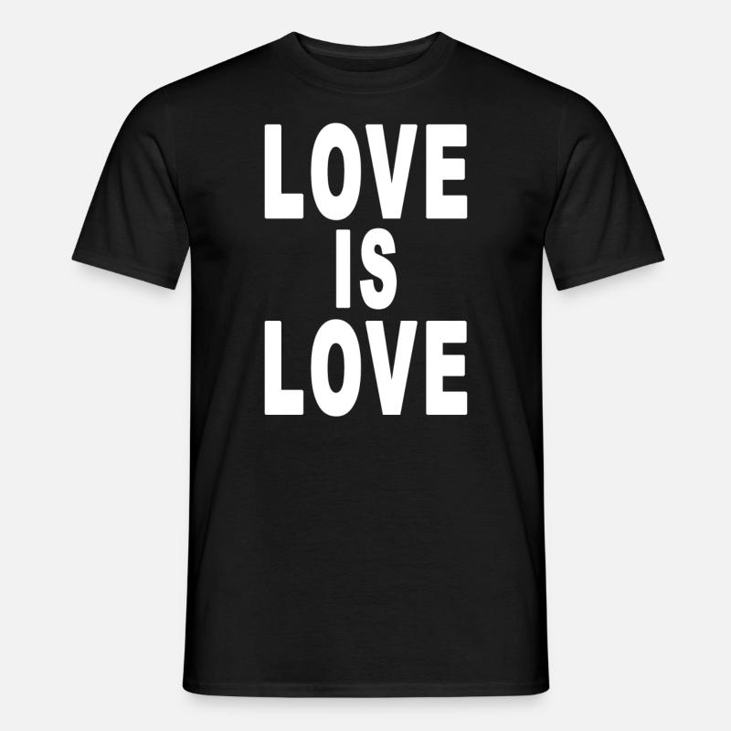 Love is love white - Men's T-Shirt - black