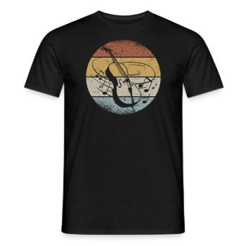 Violoncelliste Rétro Violoncelle Musique Classique Partition - T-shirt homme - noir - Devant - AI Model Male 178 light (178cm)