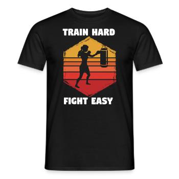 Boxe Boxer Gants de boxe Boxing Club de boxe Club de boxe - T-shirt homme - noir - Devant - AI Model Male 178 light (178cm)