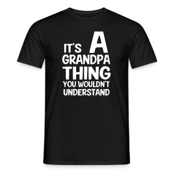 grandpa thing - Men's T-Shirt - black - Front - AI Model Male 178 light (178cm)