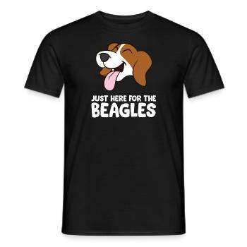 Beagle - Just here for the beagles - T-shirt homme - noir - Devant - AI Model Male 178 light (178cm)