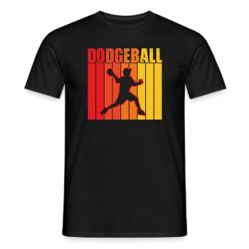 Dodgeball Player Shirt Ball Sports Retro Dodgeball - Men's T-Shirt - black - Front - AI Model Male 178 light (178cm)