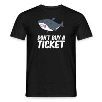 Don't buy a ticket - Requin, Shark - T-shirt homme - noir - Devant - AI Model Male 178 light (178cm)