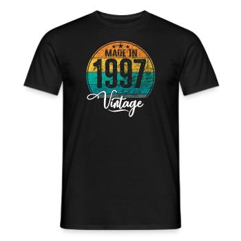 Vintage Made in 1997 Year of birth 1997 Birthday - Men's T-Shirt - black - Front - AI Model Male 178 light (178cm)