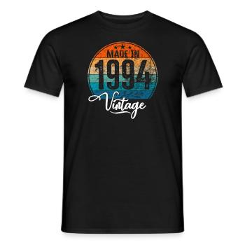 Vintage Made in 1994 Geburtsjahr 1994 Geburtstag - Männer T-Shirt - Schwarz - Vorne - AI Model Male 178 light (178cm)