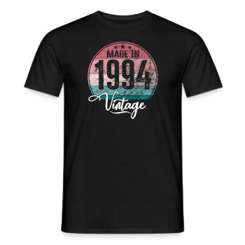 Vintage Made in 1994 Geburtsjahr 1994 Geburtstag - Männer T-Shirt - Schwarz - Vorne - AI Model Male 178 light (178cm)