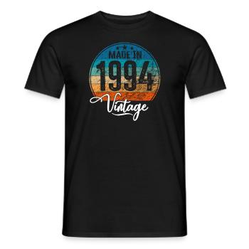 Vintage Made in 1994 Geburtsjahr 1994 Geburtstag - Männer T-Shirt - Schwarz - Vorne - AI Model Male 178 light (178cm)