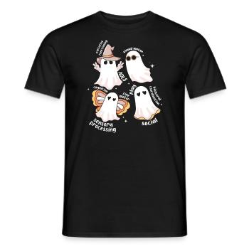 Skull Horror Halloween Gift - Men's T-Shirt - black - Front - AI Model Male 178 light (178cm)