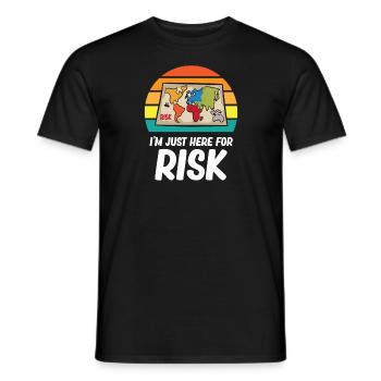 Risk - I'm just here for risk - Men's T-Shirt - black - Front - AI Model Male 178 light (178cm)