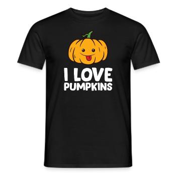 Citrouille - I love pumpkins - T-shirt homme - noir - Devant - AI Model Male 178 light (178cm)