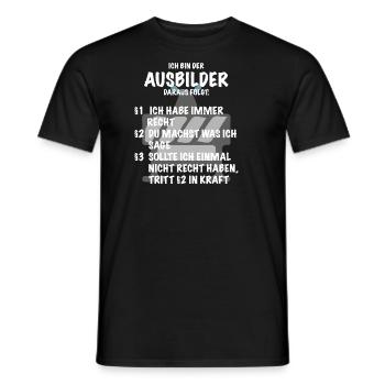 Ausbilder Spruch Geschenk Bauarbeiter Straßenbau - Männer T-Shirt - Schwarz - Vorne - AI Model Male 178 light (178cm)