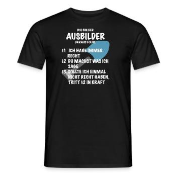 Ausbilder Spruch Geschenk Bauarbeiter - Männer T-Shirt - Schwarz - Vorne - AI Model Male 178 light (178cm)