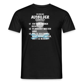 Ausbilder Spruch Geschenk Mechaniker Mechatroniker - Männer T-Shirt - Schwarz - Vorne - AI Model Male 178 light (178cm)