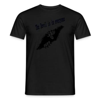 Der Teufel ist überall! Auch in dir. - Männer T-Shirt - Schwarz - Vorne - AI Model Male 178 light (178cm)