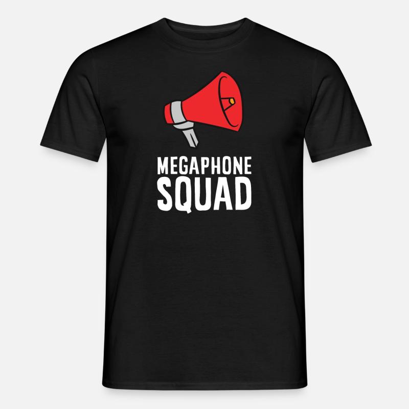 Megafon / Megaphon - Megaphone Squad - Männer T-Shirt - Schwarz