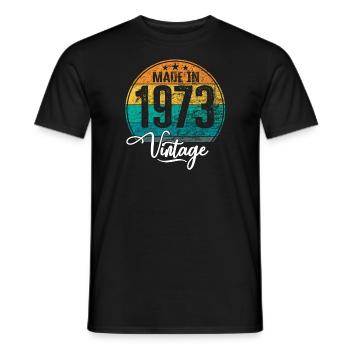 Vintage Made in 1973 Geburtsjahr 1973 Geburtstag - Männer T-Shirt - Schwarz - Vorne - AI Model Male 178 light (178cm)
