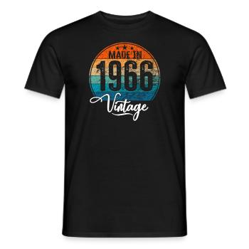 Vintage Made in 1966 Geburtsjahr 1966 Geburtstag - Männer T-Shirt - Schwarz - Vorne - AI Model Male 178 light (178cm)