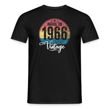 Vintage Made in 1966 Geburtsjahr 1966 Geburtstag - Männer T-Shirt - Schwarz - Vorne - AI Model Male 178 light (178cm)
