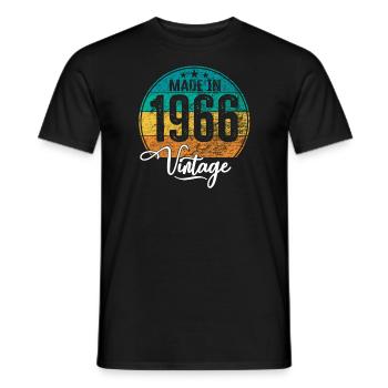 Vintage Made in 1966 Geburtsjahr 1966 Geburtstag - Männer T-Shirt - Schwarz - Vorne - AI Model Male 178 light (178cm)