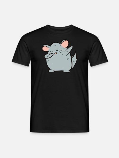 Chinchilla - Dab, dabbing, dancing - Men's T-Shirt - black