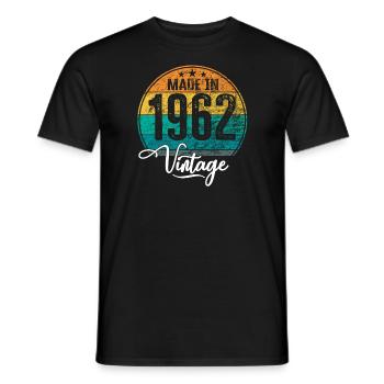 Vintage Made in 1962 Geburtsjahr 1962 Geburtstag - Männer T-Shirt - Schwarz - Vorne - AI Model Male 178 light (178cm)