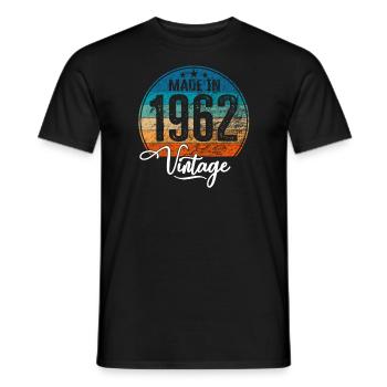 Vintage Made in 1962 Geburtsjahr 1962 Geburtstag - Männer T-Shirt - Schwarz - Vorne - AI Model Male 178 light (178cm)