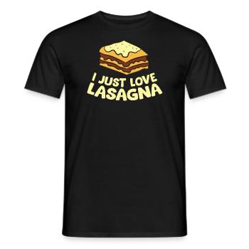 Lasagne - I just love Lasagna - T-shirt homme - noir - Devant - AI Model Male 178 light (178cm)