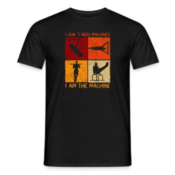 Je n’ai pas besoin de machines Calisthenics - T-shirt homme - noir - Devant - AI Model Male 178 light (178cm)