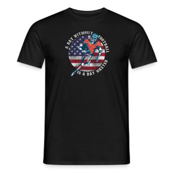 Drôle de dicton de football américain - T-shirt homme - noir - Devant - AI Model Male 178 light (178cm)